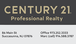 Century 21 Professional Realty, 86 Main St, Succasunna, NJ 07876.